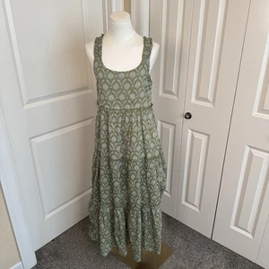 NATURAL LIFE Midikleid Adele Baumwolle Stufen Größe Small Grün - Bild 1 von 6