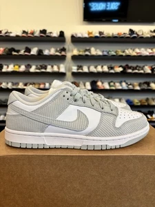 Nike Dunk Low Light Silver Corduroy Size 10W (8.5 Men’s) Pre-Owned FN7658-100 - Picture 1 of 6