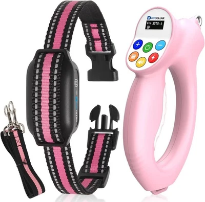 Dog Shock Collar with Handle - Leash, 1667FT Range, 3 Modes, Waterproof - Pink - Image 1 of 4