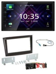 JVC DAB 2DIN MP3 Bluetooth USB Autoradio für Fiat Doblo ab 2015 schwarz - Bild 1 von 10