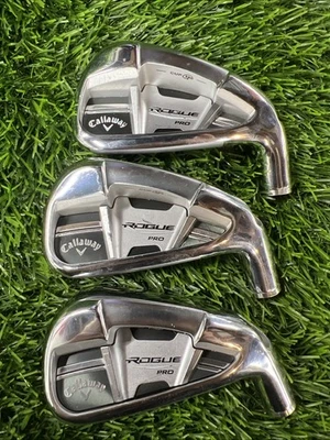 CALLAWAY ROGUE PRO 7 Iron Demo heads Set Of 3 Different Archs - Image 1 of 4