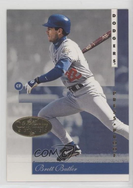 1996 Leaf Signature Series Gold Press Proof Brett Butler #147 - Image 1 of 2