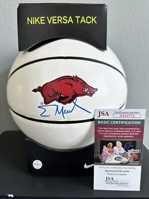 Arkansas Razorbacks Basketball Eric Musselman Hog Logo Nike Ball Auto w/ JSA COA - Image 1 of 4
