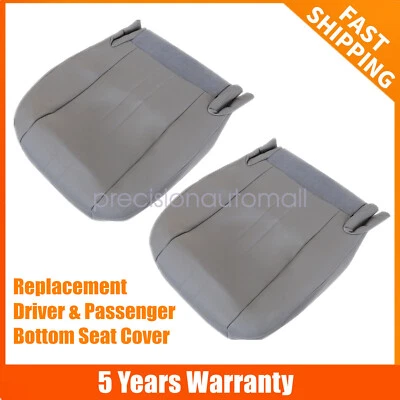 2003-14 Fits Chevy Express GMC Savana Driver & Passenger Bottom Seat Cover Gray Foto 1 de 4