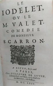 Scarron - Luyne - Typhon Jodelet Jodelet duelliste héritier ridicule 1664 - A - Picture 1 of 11