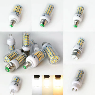 1/10X E14 E27 ES LED Corn Light Bulb BC B22 G9 GU10 5730 SMD 7W - 25W White Lamp - Image 1 of 4