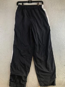 Nike Pants Youth Small Black Track Pants Elastic Waist Drawstring Logo Athletic - Picture 1 of 23