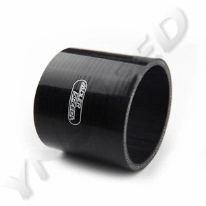 US 2.375" 60mm ID Silicone Hose Straight Turbo Intake Coupler Tube 76.2mm Black - Picture 1 of 6