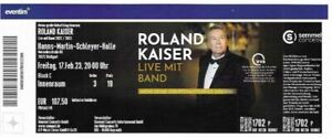 Roland Kaiser Geburtstag-Tournee Ausverkauft  Stuttgart 2023  1 Ticket  s. Scan!