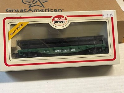 Model Power 8233 HO Heavy Weighs Southern 40' Flat w/Guard Rails CAPX #1001 MIB - Image 1 of 4