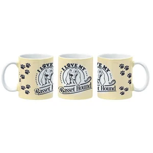 I Love My Basset Hound Dog Mug And Coaster Set 10oz Mug With Smash Proof Box - Bild 1 von 2