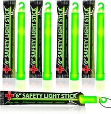 25 Ultra Bright Green Glow Sticks - Individual Packed with Lanyard - for Camping