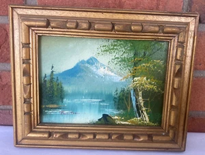 Original signiert vom Künstler gerahmtes Leinwandbild Berg Seen Landschaft - Bild 1 von 12