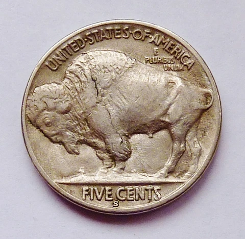 ERROR!  1936-S U.S. BUFFALO NICKEL ~ LAMINATION ~ EXTRA FINE CONDITION Cover