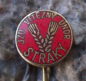 Antique JZD Straky Czech Agricultural Collective Farming Union Farm Pin Badge  - Picture 1 of 2