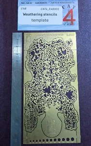 CAT4 E48003 - 1/48 - Weathering stencils template. Photo etched - Picture 1 of 12