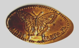 BUTTERFLY Pressed Penny ~ MOSI Museum of Science & Industry. Tampa FLORIDA - Picture 1 of 1
