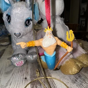 Custom Disney Ariel Father The Little Mermaid King Triton Christmas Ornament PVC - Picture 1 of 14