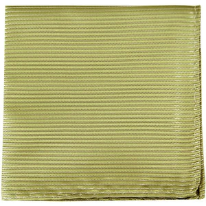 New polyester woven thin striped pocket square hankie handkerchief sage green - Picture 1 of 2