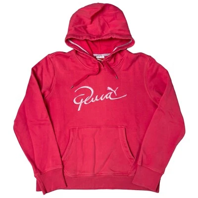 Puma Pink Hoodie Pullover Vintage Y2K Women’s Medium Embroidered Logo - Image 1 of 4
