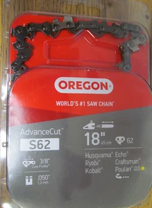 NEW OREGON S62 ADVANCE CUT 18" CHAINSAW SAW CHAIN 3/8" .050" 62 LINKS FREESHIP - Picture 1 of 2