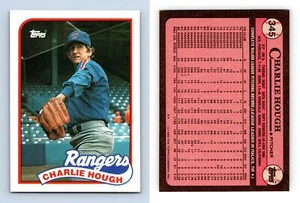 Charlie Hough - Rangers #345 Topps 1989 Baseball Trading Card - Picture 1 of 1