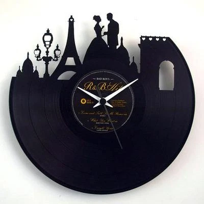 Vinyl Record Clock - Paris - Image 1 of 4