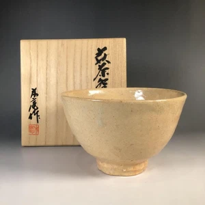 JAPANESE HAGIYAKI MATCHA CHAWAN TEA BOWL TOMOBAKO EE8661 - Picture 1 of 13