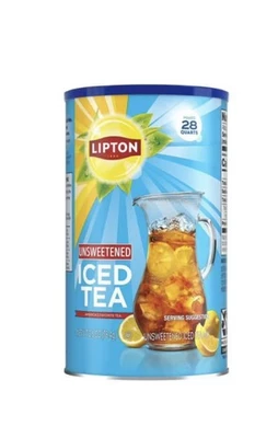 Lipton Unsweetened Black Tea Iced Tea Mix, 28 Quartos, 2,6 Oz., - Imagem 1 de 3