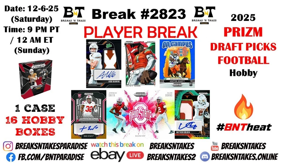 KORDELL STEWART 2025 Prizm Selecciones de draft Fútbol Hobby Estuche Break #2823 Foto 1 de 1