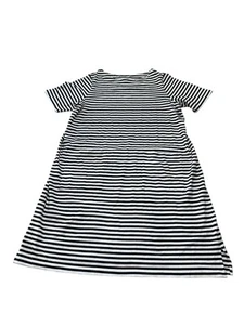 J Jill Women’s 1X Striped Shift Dress 100% Cotton Pockets Knee Length Nautical - Picture 1 of 10
