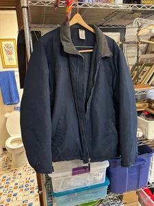 Athletic Works Men's Jacket Lining Pockets Full Zip Navy Blue Size XL (48) - Picture 1 of 17