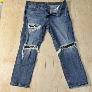 Levi's 541 Jeans Mens 40 x 30 Straight Leg Denim Blue Distressed - Picture 1 of 13