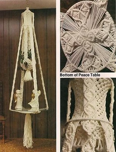 Fioriera da tavolo sospesa modello combinato - libro artigianale: # MP6 libro ritratti macramè 6 - Foto 1 di 9