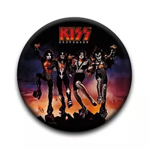 Pulsante pinback KISS Destroyed 1,25" (spille circa 32 mm) - Foto 1 di 2