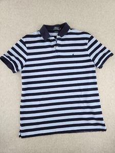 Ralph Lauren Poloshirt Kurzarm Custom Slim Fit Herren Large Blau Gestreift - Bild 1 von 11