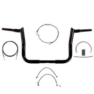 1 1/4" BBlack 12" Diablo Handlebar Kit 2016-2023 Harley Ultra Street Glide w/ABS - Picture 1 of 2