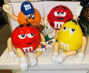 Lot Of 4 M&M Candy Collectable Plastic Storage Dish Dispensers - Picture 1 of 7