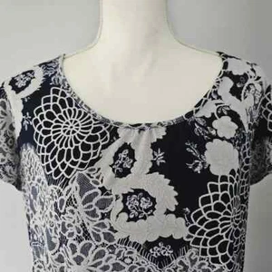 Mujer AVA JAMES Azul TOP Blanco VESTIDO Mangas Pétalos ELASTIZADO Talla GRANDE - Imagen 1 de 11