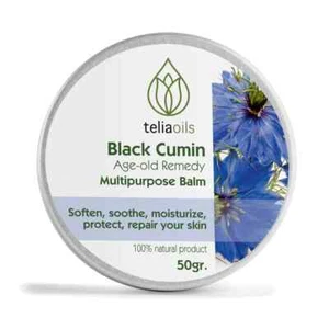 TeliaOils Balsamo Multiuso Cumino Nero e Calendula Crema Idratante Pelle Riparazione 50g - Foto 1 di 6