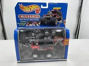 1997 Hot Wheels MECHANIX HUMMER New in Box 21916 Red Black Mattel - Picture 1 of 6