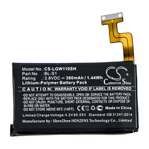 Batterie 380mAh type BL-S1 pour LG G Watch W100, LG W100KT - Photo 1 sur 5