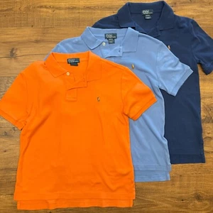 Lot of 3 Polo Ralph Lauren Boys Medium (10-12) Soft Cotton Polos Preppy Classic - Picture 1 of 6