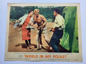 WORLD IN MY POCKET 1962 Nadja Tiller Rod Steiger Vintage Original US Lobby Card