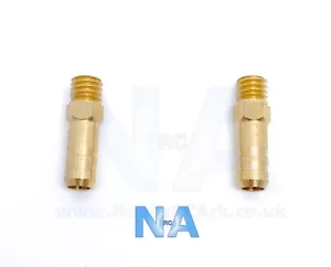 2 x M6 Messingdüse RC Bootsmodell Wasserkühlung gerade langes Paar Brustwarze - Bild 1 von 1