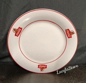 VINTAGE COCA COLA SPEISETELLER 10" roter Rand Gibson Backofen Geschirrspüler mikrowellengeeignet - Bild 1 von 12