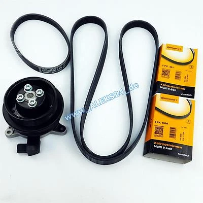 elektrische Wasserpumpe inkl Keilrippenriemen mit Klima für VAG 1.4 TSI TFSI - Bild 1 von 4