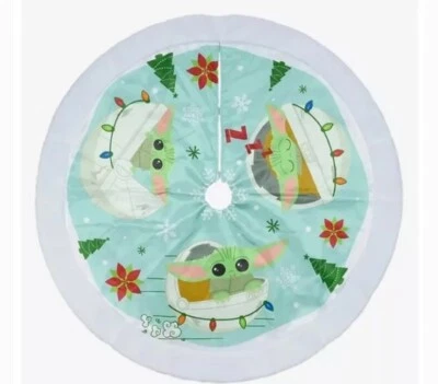 Star Wars The Mandalorian BABY YODA The Child Pod CHRISTMAS 48 in Tree Skirt NEW - Image 1 of 4