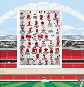 Personalised 50 Birthday, Road To 50, birthday Gifts, Man Utd Inspired gifts - Picture 1 of 5