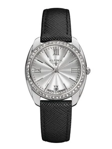 UVP: 175€ Elysee Damenuhr Steinbesatz Edelstahl Saphirbeschichtet 28600B - Picture 1 of 4